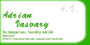 adrian vasvary business card